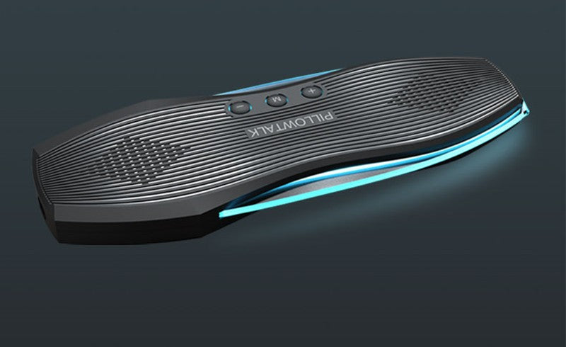 Avelena | Tragbarer & Wiederaufladbarer Unterkissen Bluetooth Lautsprecher, mit HD Mikrofon, Zeitsystem und Nachtlicht, für Ruhe, Fahren und mehr