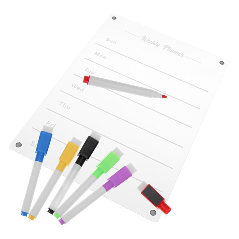 Avelena | Wöchentlicher Planer Magnetischer Kühlschrankorganizer | Lebendige Marker, leicht abwischbar & ideal für die Haushaltsführung in der Küche