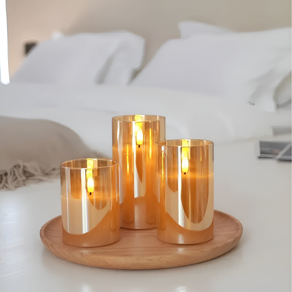 Avelena | Ätherische 3D flameless Kerze | 3er Set