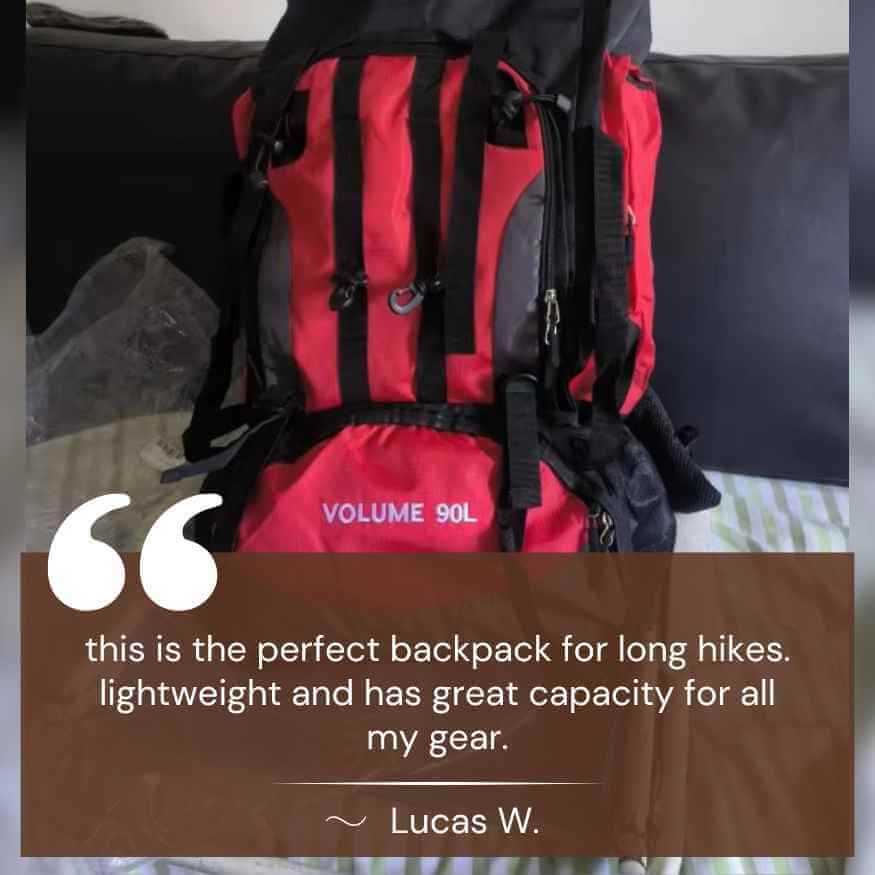 Avelena | 90L wasserdichter Wanderrucksack - ultraleichter Reisepack für Outdoor-Abenteuer & Camping