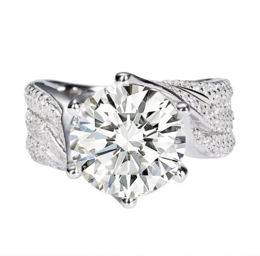 Avelena | 3-Karat Super Flash Moissanit Ring