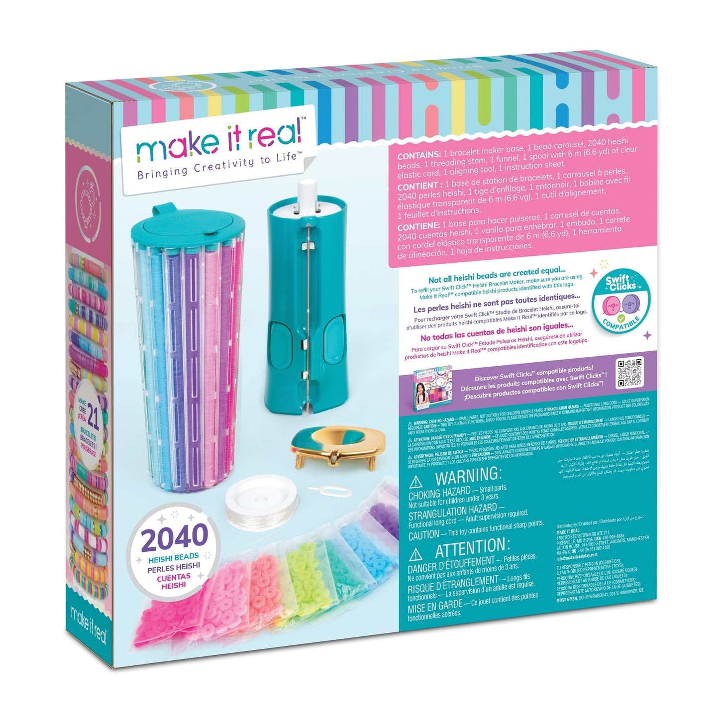 Avelena | Armband Bastelset Kinder | 2000+ Perlen & 16 Farben | Kreatives DIY Schmuckset ab 8 Jahren