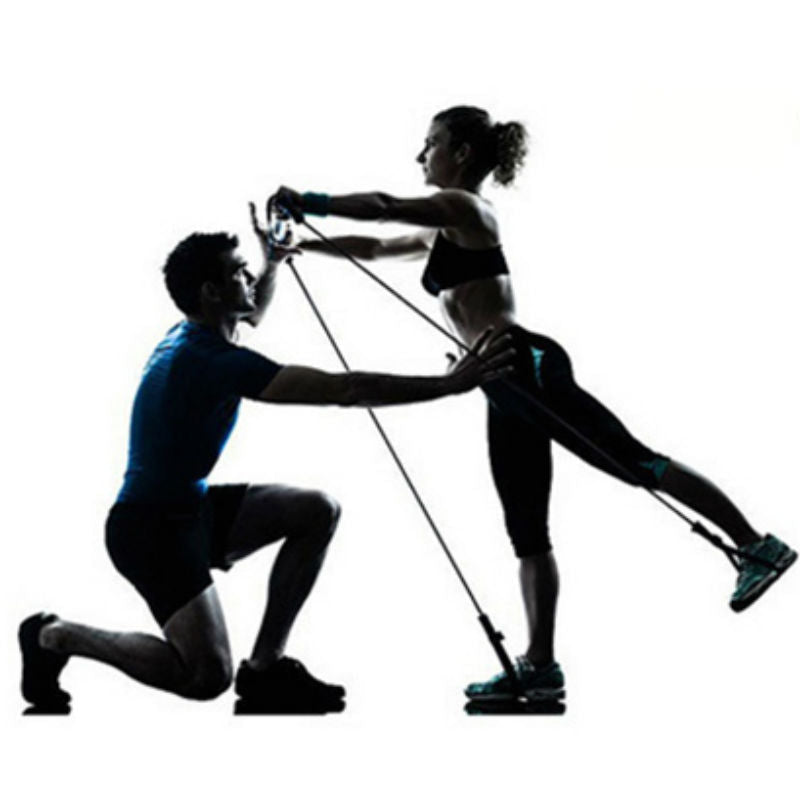Avelena | 8-in-1 tragbares Pilates-Bar-Set mit Widerstandsband, Fußschlaufe, ideal für das Ganzkörper-Workout zu Hause, im Fitnessstudio, Gewichtheben