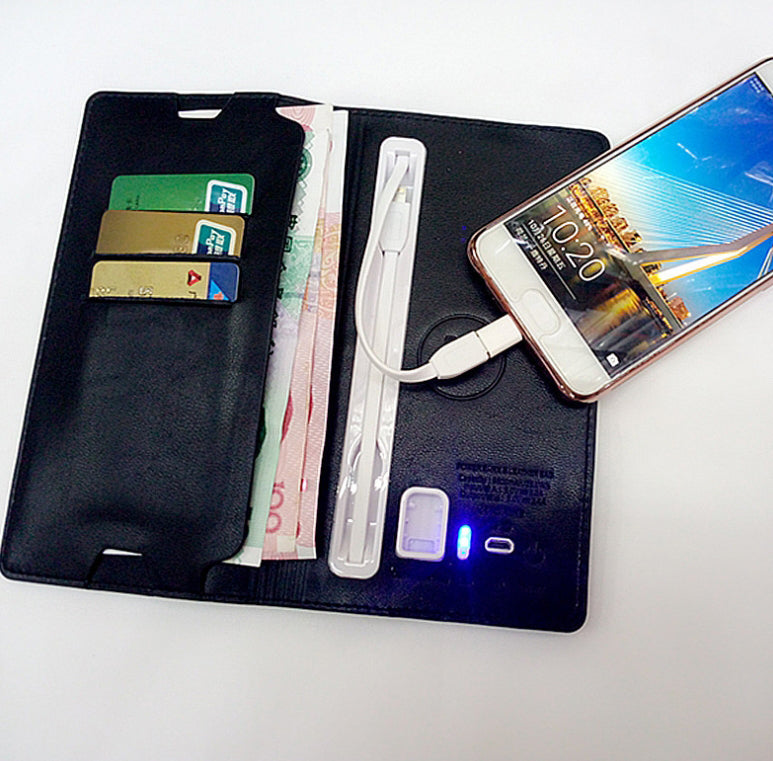 Avelena | 3-in-1 Unglaublich Praktische Geldbörse Power Bank Für Android & alle Telefonarten
