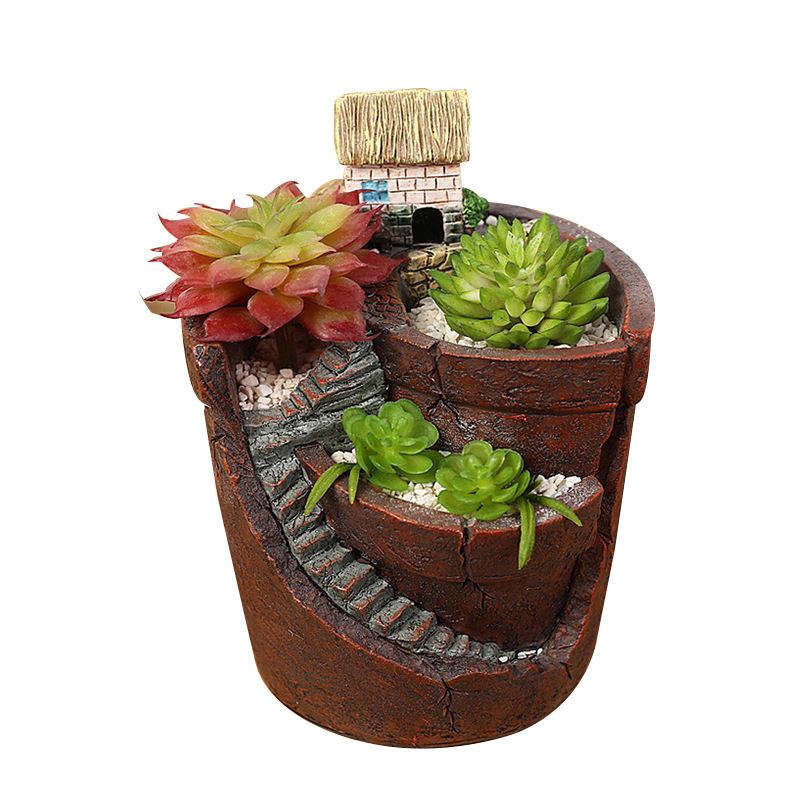 Avelena | Sukkulent Dekorationsblumentopf für Mini-Garten – Bonsai Pflanztopf für Mikrolandschaft und Garten