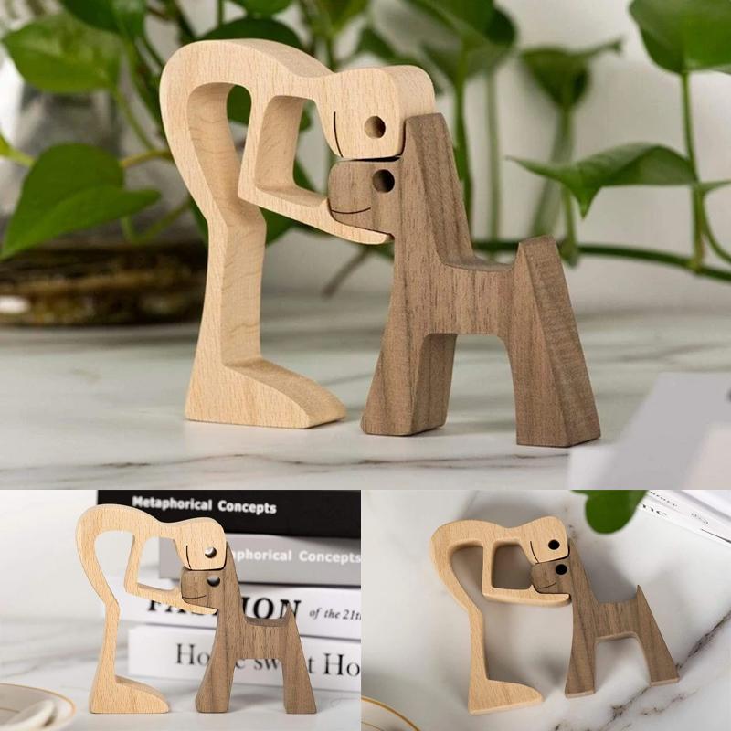Avelena | Tierliebhaber Holzskulptur Tischdekoration