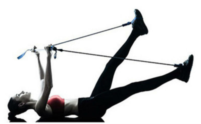 Avelena | 8-in-1 tragbares Pilates-Bar-Set mit Widerstandsband, Fußschlaufe, ideal für das Ganzkörper-Workout zu Hause, im Fitnessstudio, Gewichtheben