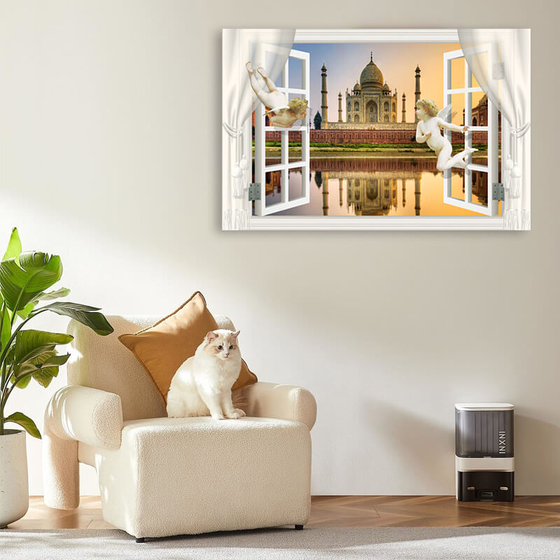 Avelena | 3D-Fenster mit Aussicht Dekorativer Wandteppich