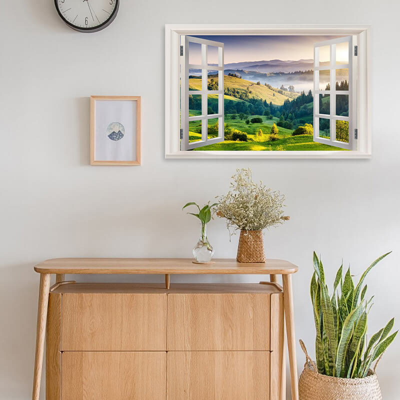 Avelena | 3D-Fenster mit Aussicht Dekorativer Wandteppich