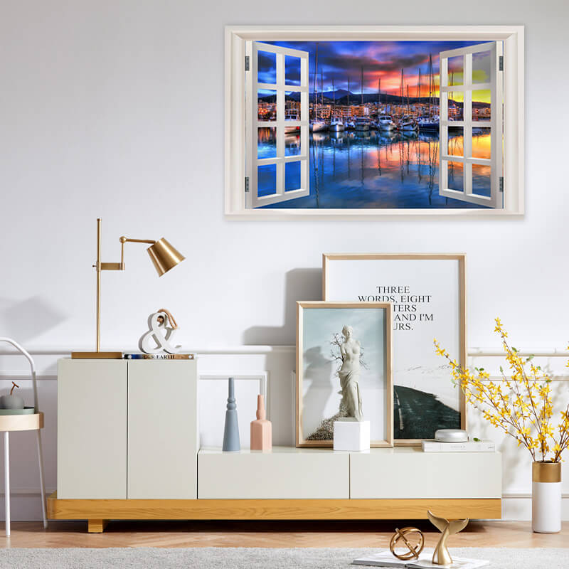 Avelena | 3D-Fenster mit Aussicht Dekorativer Wandteppich