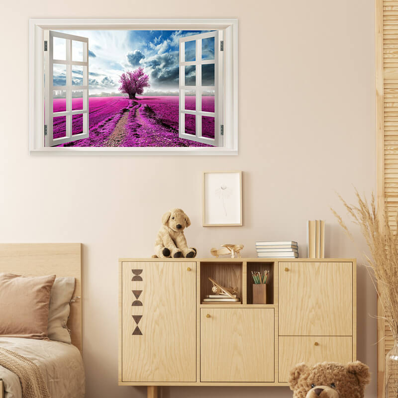 Avelena | 3D-Fenster mit Aussicht Dekorativer Wandteppich