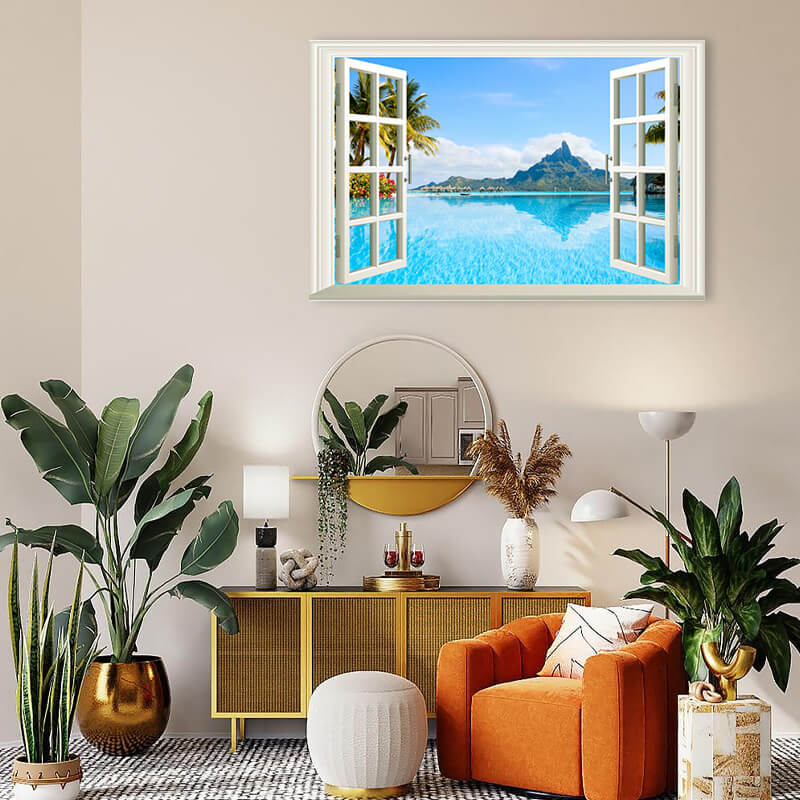Avelena | 3D-Fenster mit Aussicht Dekorativer Wandteppich