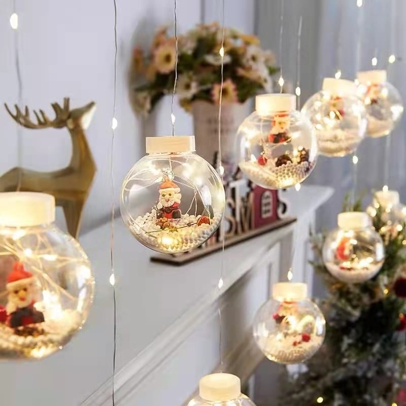 Avelena | Weihnachts-LED-Wunschball-Lichterkette Dekorationen