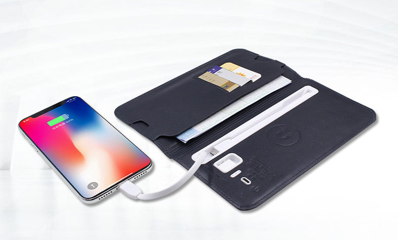 Avelena | 3-in-1 Unglaublich Praktische Geldbörse Power Bank Für Android & alle Telefonarten