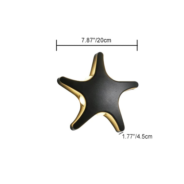 Avelena | Zeitgenössische Einfachheit Aluminium Seestern Design LED wasserdichte Wandlaterne Lampe für Außenterrasse