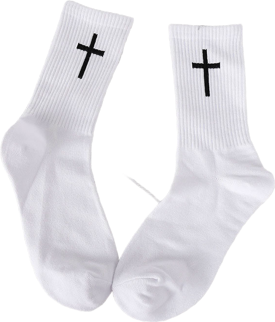 Avelena | Schwarze und weiße Kreuzsocken