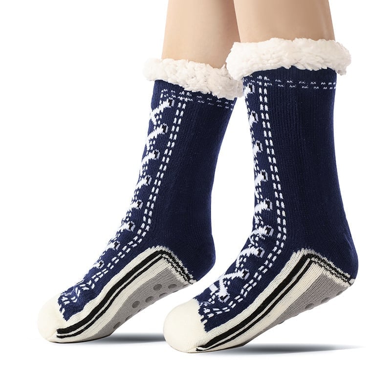 Avelena | Ultra-dicke Cashmere Hausschlappen Socken (Einheitsgröße passt den meisten)