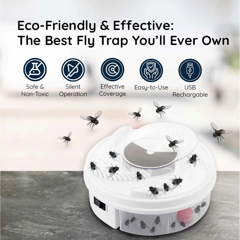 Avelena | USB Silent Fly Trap | Environmentally friendly, non-toxic and effective for indoor and outdoor use
