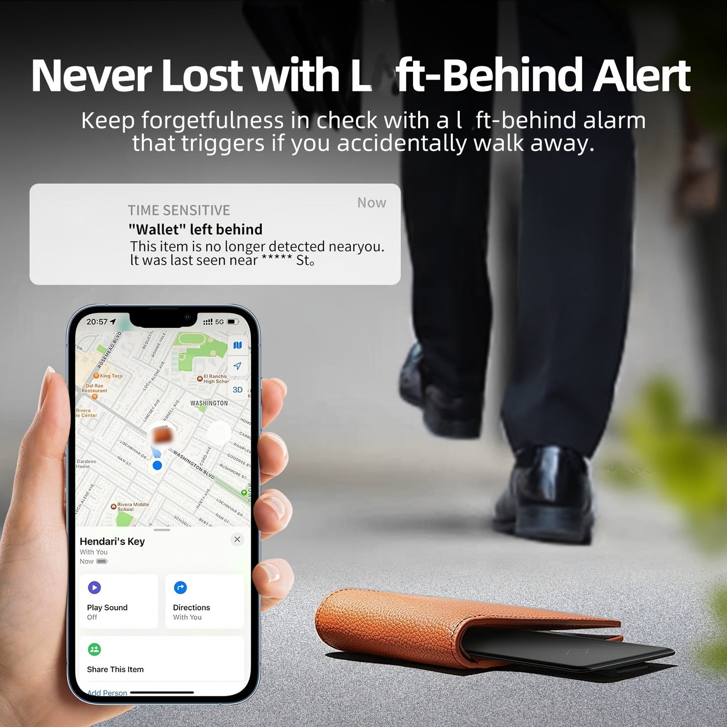 Avelena | SecureTag | Diebstahlsicheres Tracking-Kärtchen mit Drahtloser Aufladung