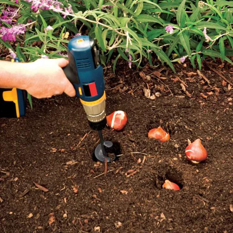Avelena | SoilBuster Gartenbohrer - 3-Zoll Schwerlast-Spiralenwerkzeug zum Pflanzen von Zwiebeln, Blumen und Gemüse