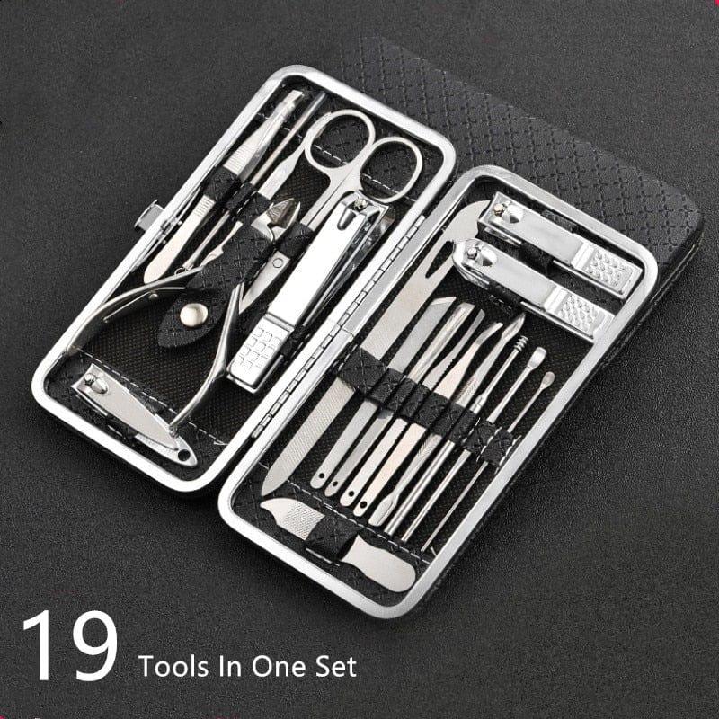 Avelena | 19 in 1 Edelstahl Maniküre Set Nagelknipser Kit