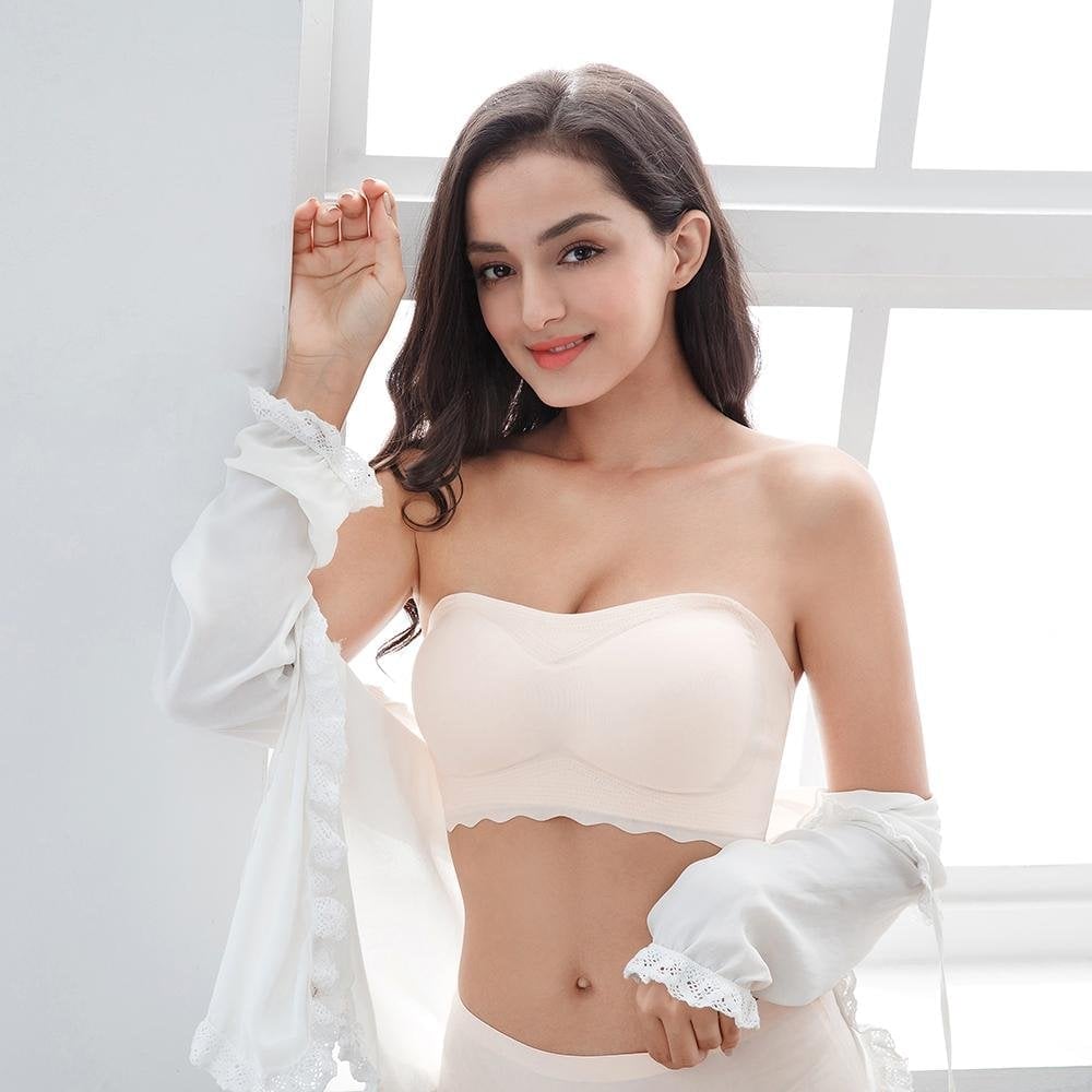 Avelena | Plus-Size Sexy, trägerlos, unsichtbarer Push-Up-BH