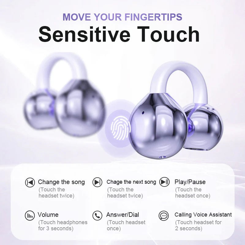Avelena | AI Übersetzung Offene Ohr Clip Bluetooth Kopfhörer