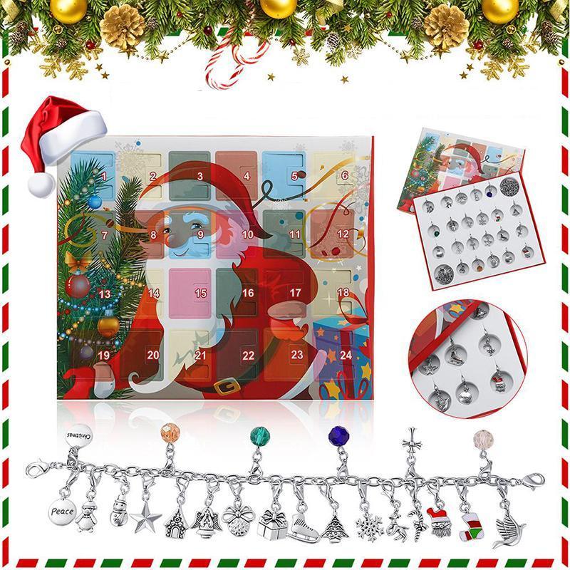 Avelena | 24 Tage Blindbox Weihnachten DIY Armband Kalender Geschenkbox Set