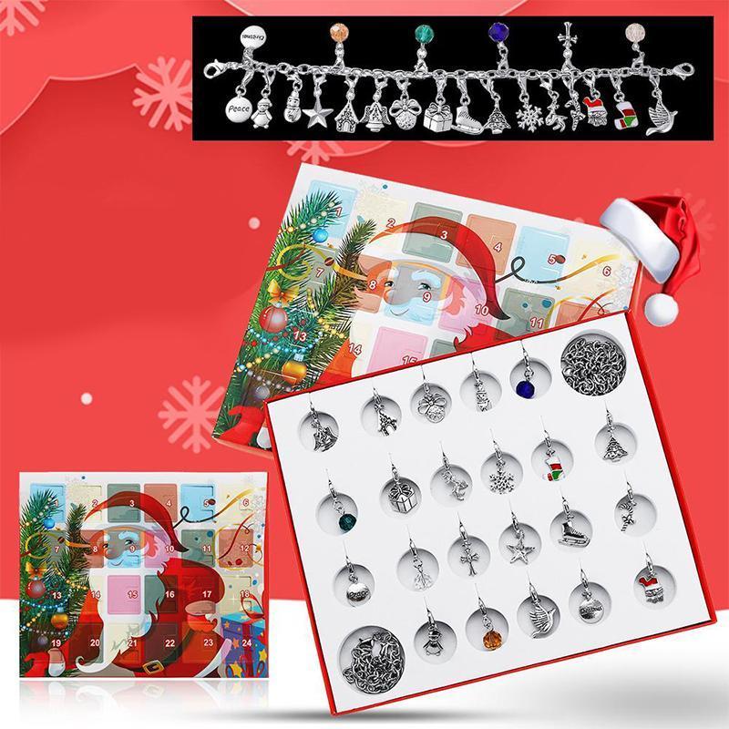 Avelena | 24 Tage Blindbox Weihnachten DIY Armband Kalender Geschenkbox Set