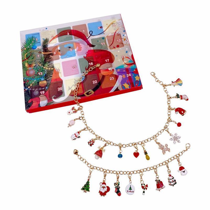 Avelena | 24 Tage Blindbox Weihnachten DIY Armband Kalender Geschenkbox Set