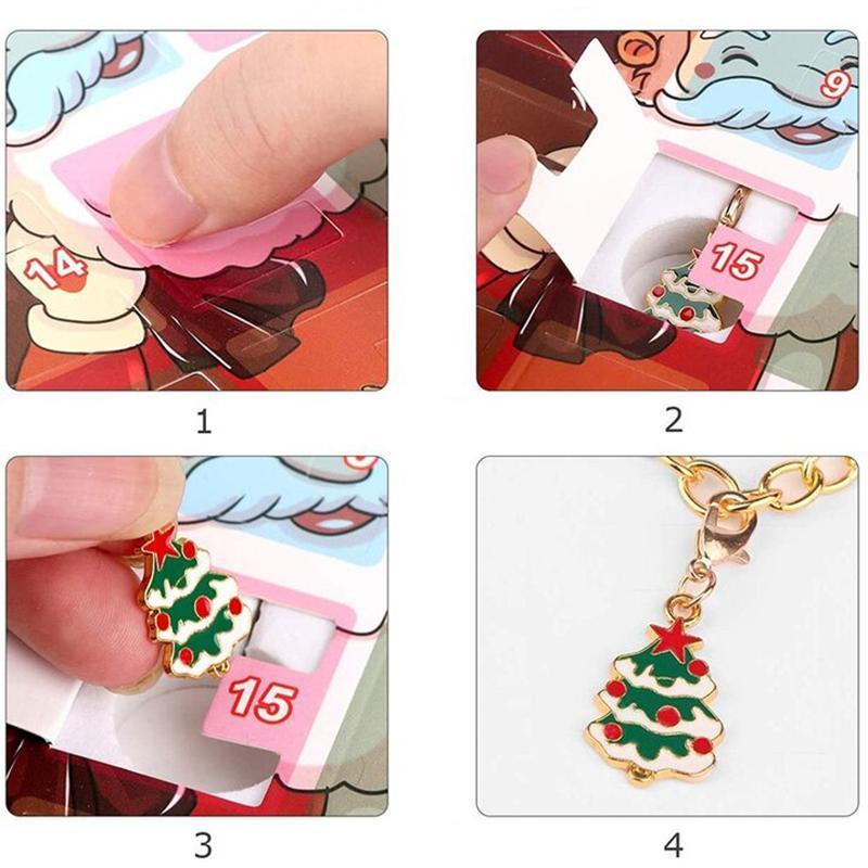 Avelena | 24 Tage Blindbox Weihnachten DIY Armband Kalender Geschenkbox Set