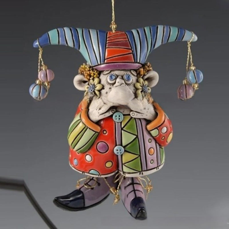 Avelena | Windspiel-Clown-Dekoration aus Kunstharz
