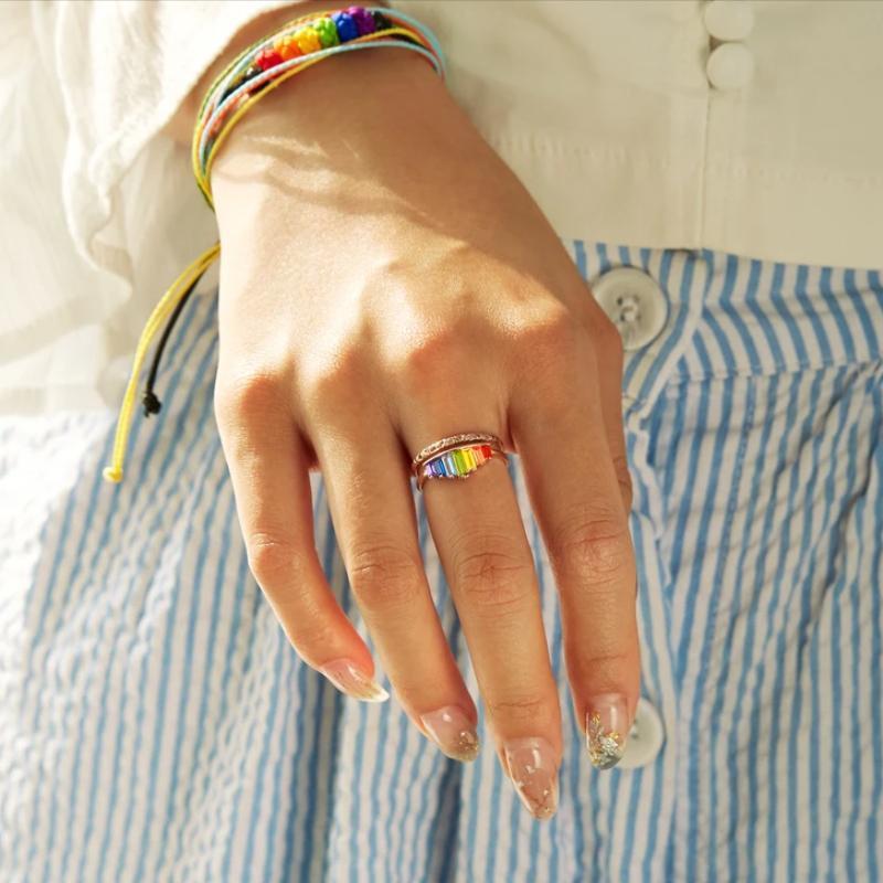 Avelena | Regenbogen Micro Diamond Ring