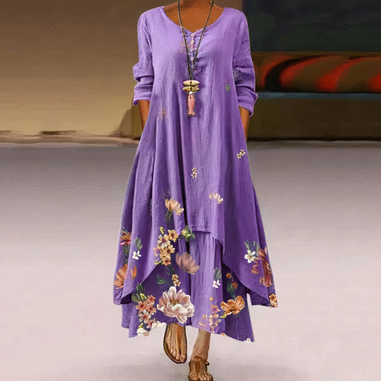 Avelena | Elegante katoenen Jurk