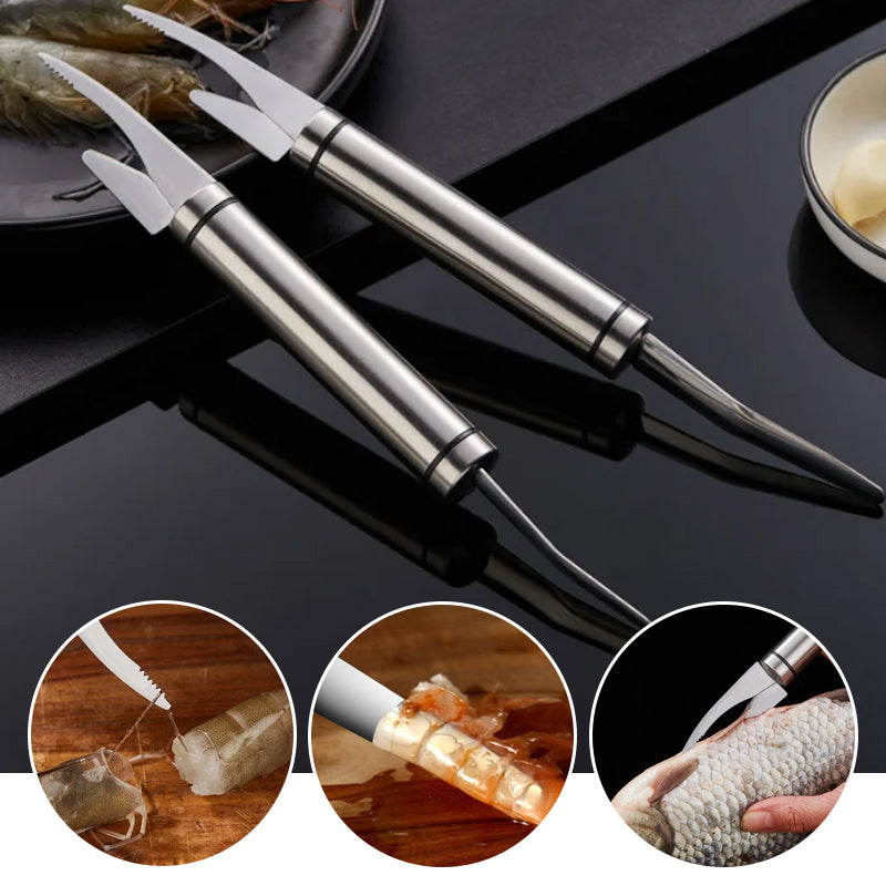 Avelena | 5 in 1 Multifunktionales Garnelenlinie Fischmaulmesser