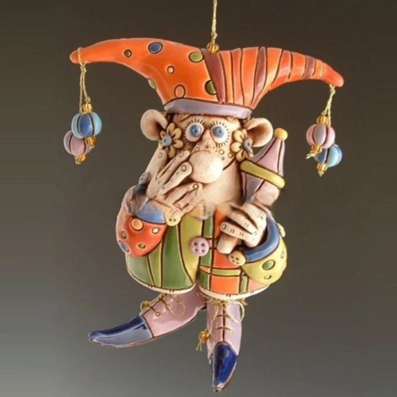 Avelena | Windspiel-Clown-Dekoration aus Kunstharz