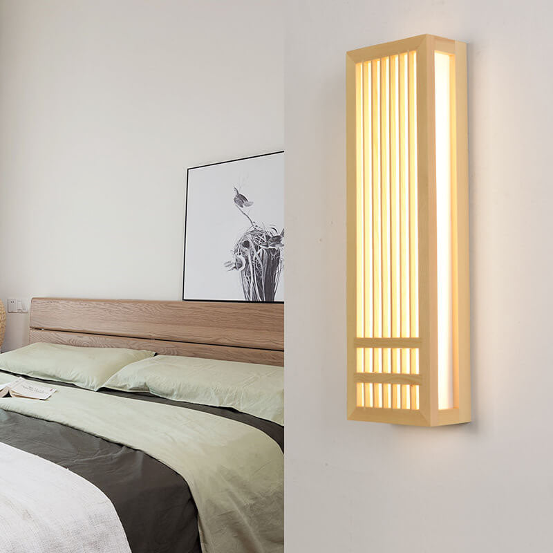 Avelena | ShizuLight | Japanische Holz-LED-Wandlampe – Minimalistische, zen-inspirierte Beleuchtung
