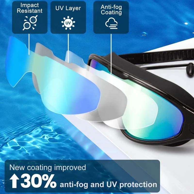 Avelena | Weitwinkel-Schwimmbrille mit Antibeschlag-Effekt