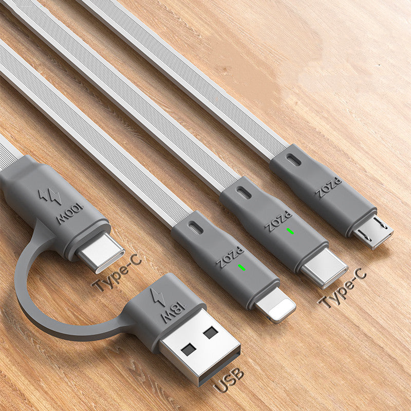 Avelena | 3-in-1 Datenkabel - 100W Multifunktionales Lade- und Datenkabel