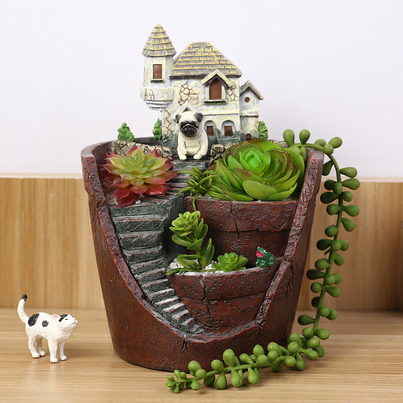 Avelena | Sukkulent Dekorationsblumentopf für Mini-Garten – Bonsai Pflanztopf für Mikrolandschaft und Garten