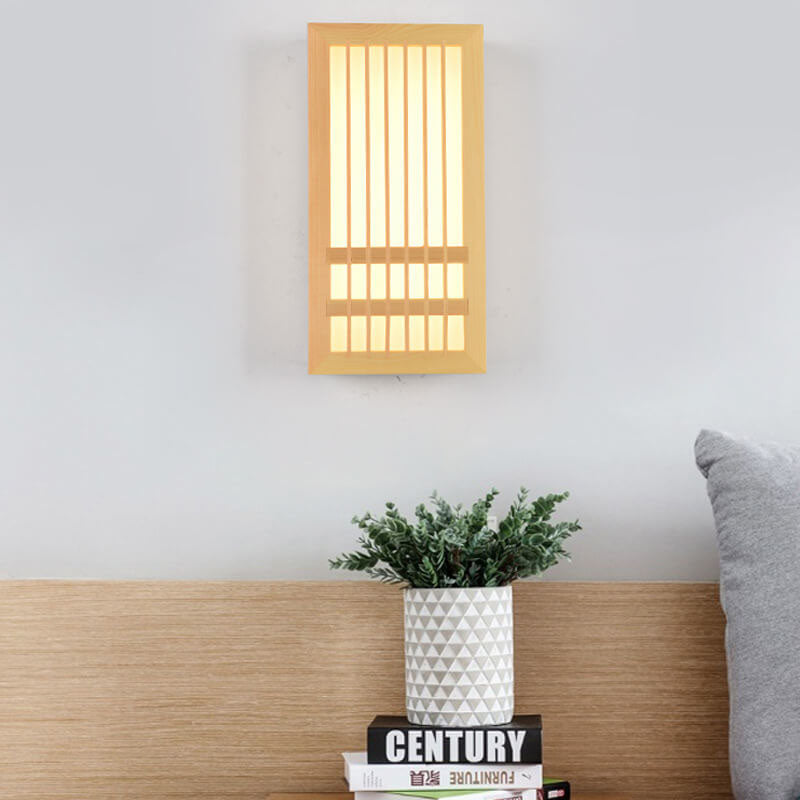 Avelena | ShizuLight | Japanische Holz-LED-Wandlampe – Minimalistische, zen-inspirierte Beleuchtung