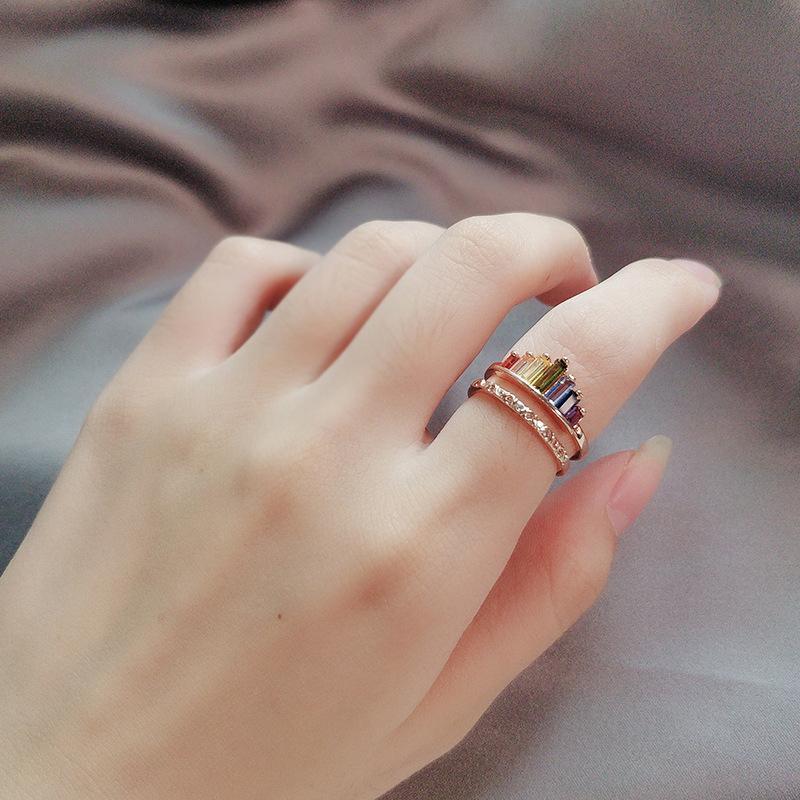 Avelena | Regenbogen Micro Diamond Ring