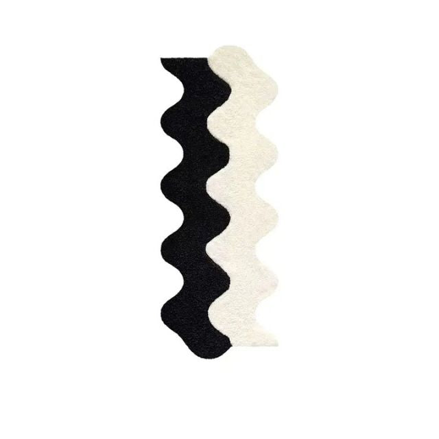 Avelena | Abstrakter Farbblock-Teppich aus Baumwoll-Polyester