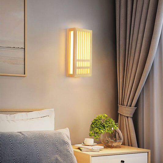 Avelena | ShizuLight | Japanische Holz-LED-Wandlampe – Minimalistische, zen-inspirierte Beleuchtung