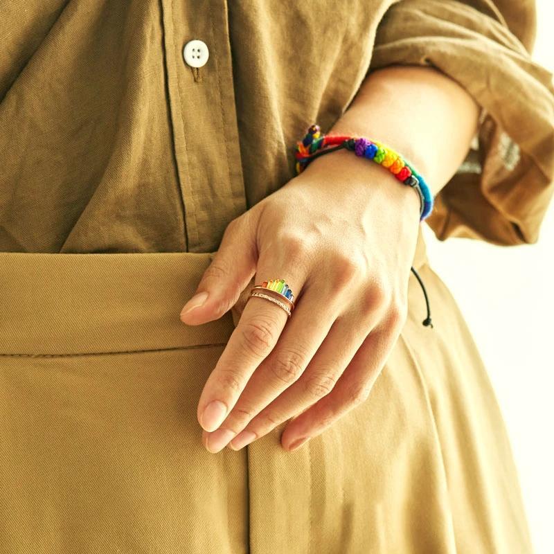 Avelena | Regenbogen Micro Diamond Ring