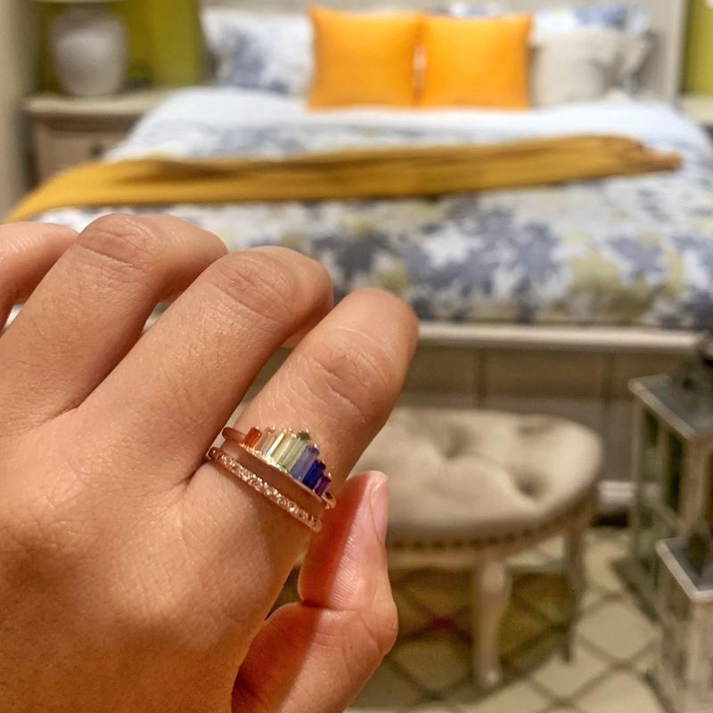 Avelena | Regenbogen Micro Diamond Ring