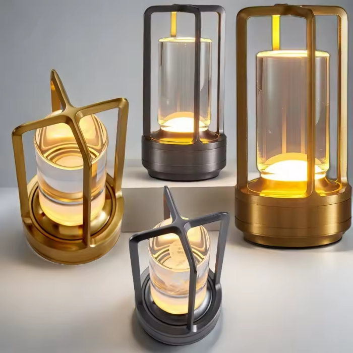 Avelena | Warme LED kabellose Tischlampe – Batteriebetriebener nordischer Design - LED mit Touch-Steuerung, geeignet für Schlafzimmer, Zuhause, Außenbereich - Ideal Nachtlicht