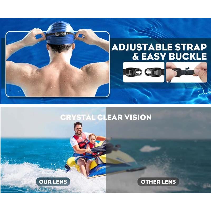Avelena | Weitwinkel-Schwimmbrille mit Antibeschlag-Effekt