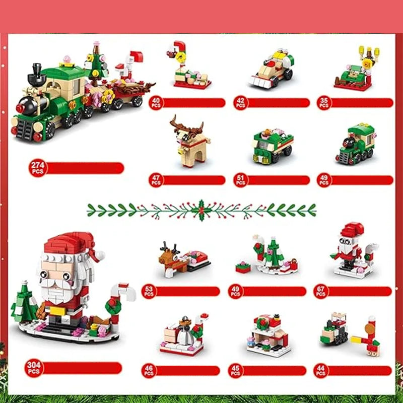 Avelena | Weihnachts-Adventskalender-Überraschungsbaustein-Set