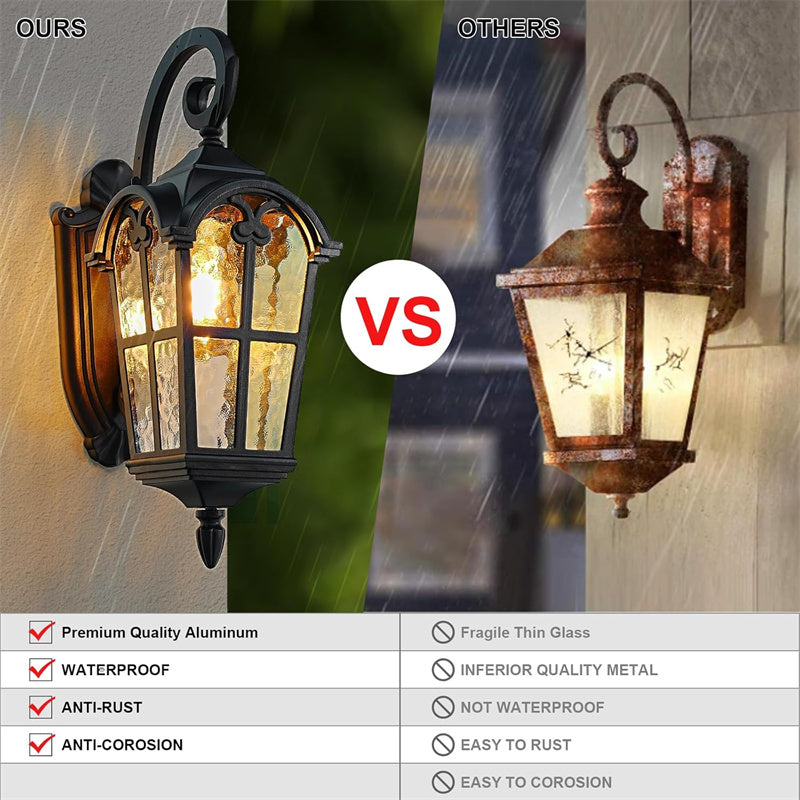 Avelena | Solar Waterproof Outdoor Wall Light | Vintage Design mit Fernbedienung für Veranda, Terrasse & Garten Verwendung
